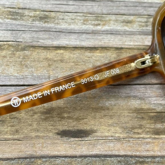 Jacques Fath Sunglasses Brown Tortoise Women Big Face Eye Wear Made in France main image 4